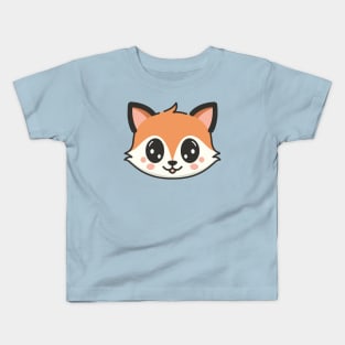 Cute Face of a Kawaii Fox Kids T-Shirt